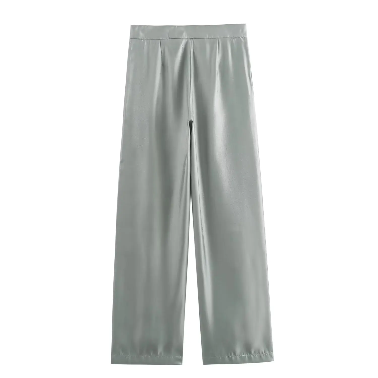 Tangada pantaloni da donna in metallo tinta unita pantaloni pantaloni da donna Vintage da ufficio QD044