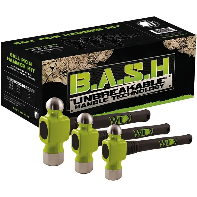 

Ball Pein Hammer Kit,Unbreakable Handle Technology