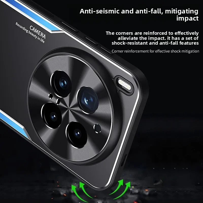 Чехол для VIVO X300 Pro, новый матовый металлический кронштейн с рассеиванием тепла, жесткий чехол с защитой от падения для Vivo X300, противоударный чехол