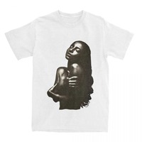 Men's Women's T-shirt Cotton Oversized T-shirt SADE American casual summer washed vintage shoulder short sleeved T-shirt