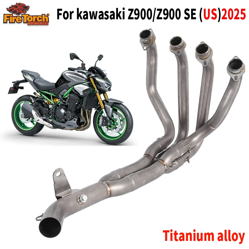 

Для Kawasaki Z900 Z900 SE Ninja900 США выхлопная система мотоцикла Espace Moto из титанового сплава, передняя труба, оригинальный глушитель