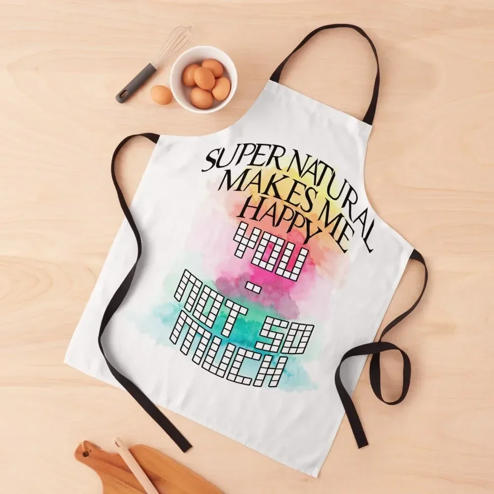 

SPN Makes me Happy, You not so Much Apron chef for man kitchen clothes Apron