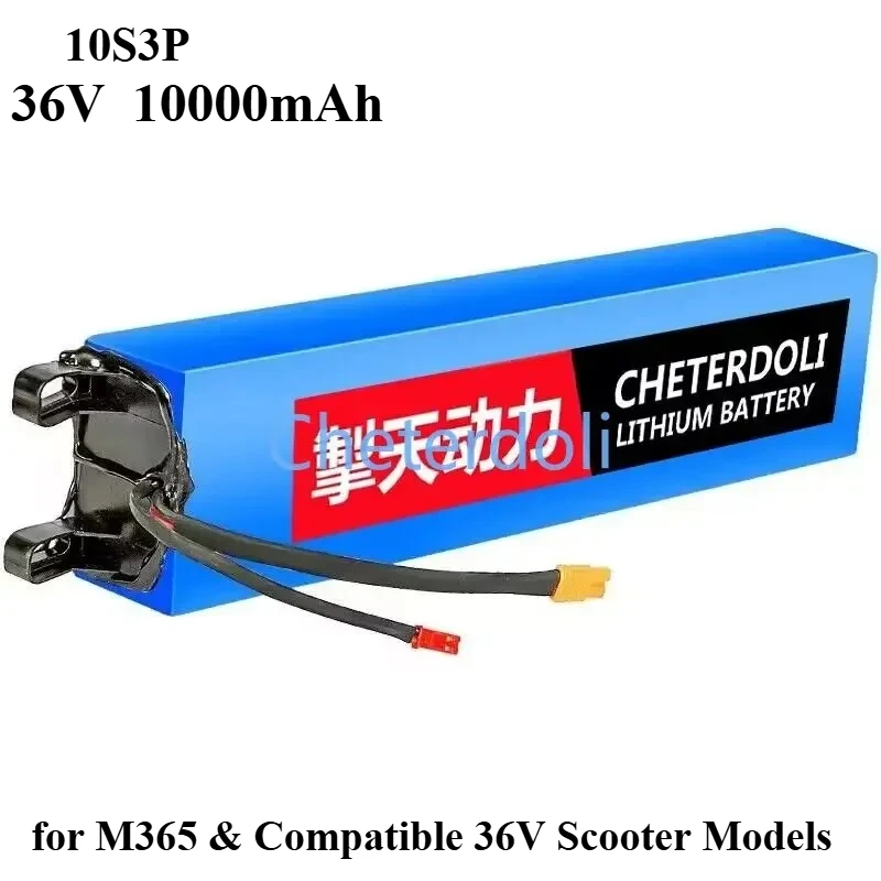 

36V 10Ah 10S3P Lithium Battery Pack – Rechargeable High Performance Replacement Spare for M365 & Compatible 36V Scooter Models