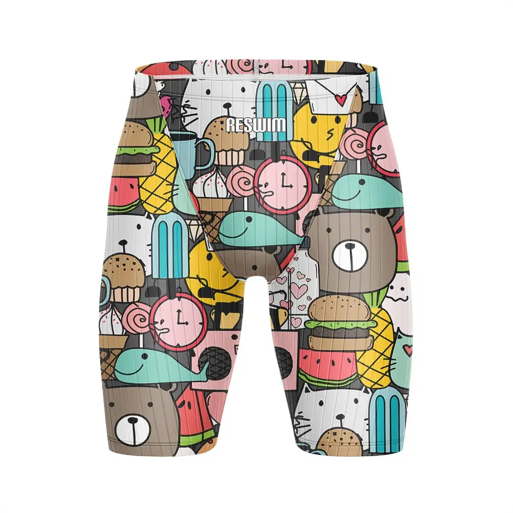 New Summer Cartoon Swimming Trunks Men's Swim Tights Jammers Swimsuit Elastic Shorts Outdoor Sports Beach Surfing Swim Pants - view 4