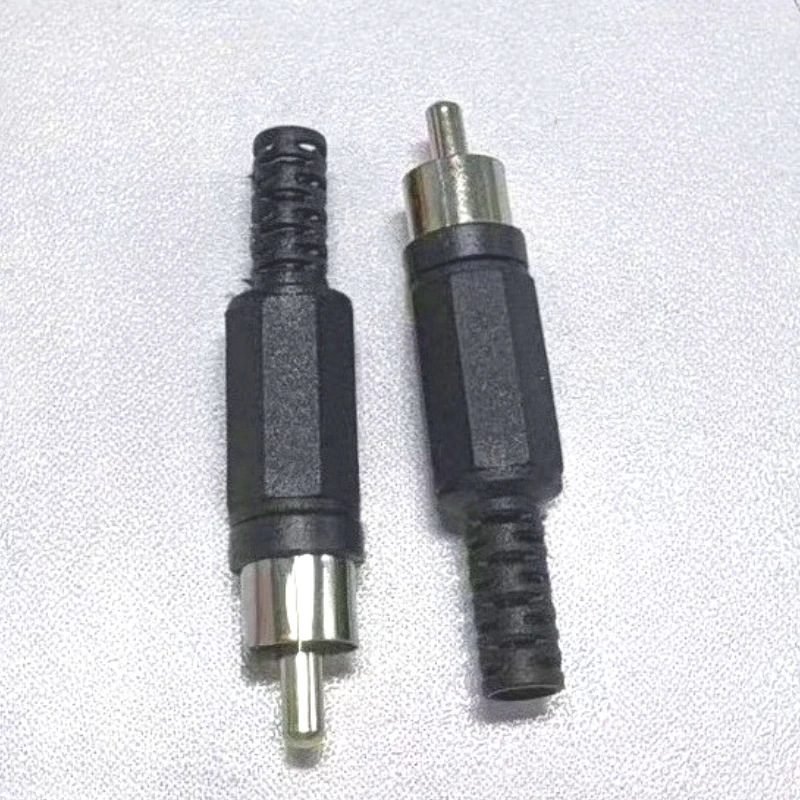 5pcs RCA Connector Welding type Male AV Plug for PC Audio Vedio Red Black for Max.OD5mm Cable DlY Parts