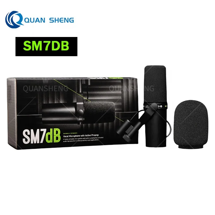 Microphone vocal cardioïde actif avec préampli intégré, Podcast iler pour le streaming statique, SM7dB