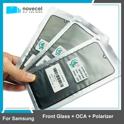 5pcs 100% Ori Front Outer Screen Glass With OCA Polarizer Film For Samsung A51 A10 A10S A20 A30 A40 A50 A70 A30S M10S A50S M21