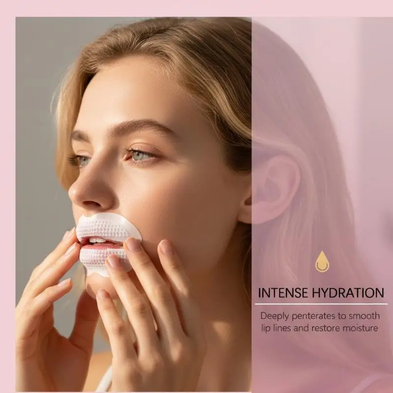 Microneedle Lip Patches with Hyaluronic Acid Nourishing Smoothing Lip Care Patch Plumping Firming for Night
