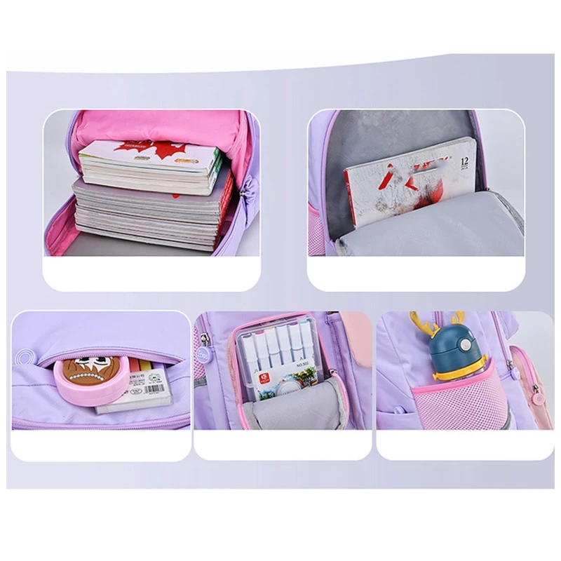 School Backpacks Girls Bookbag Lightweight Durable Backpack for Elementary