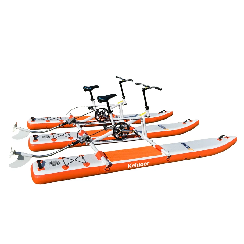 Inflatable Water Exercise Bike Floating Waterbike Pedal Boats For Multiplayer