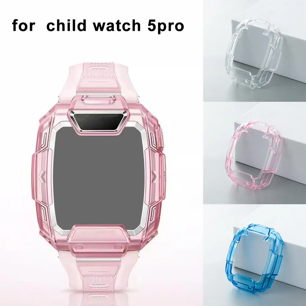 For Huawei Mobile Phone Watch 5pro Children's Watch Soft Case Cover Shell Scratch-proof Transparently TPU Protective Drop-p F9L6