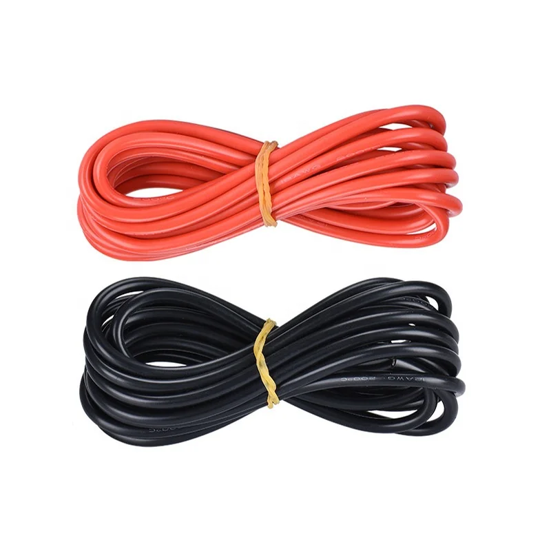 10 قطعة سوبر لينة 12AWG مرنة المعلبة الأسلاك النحاسية 12 فولت الصلبة موصل LED أسلاك الإضاءة ل RC سيارة لتقوم بها بنفسك التدفئة بطارية ليبو م