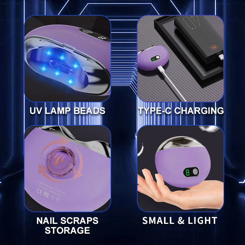 مقص أظافر كهربائي 3 سرعات للطفل جميع الأعمار تخزين السفر هدية آمنة 1 قطعة قابلة للشحن السيارات مسمار المتقلب أداة العناية بالأظافر