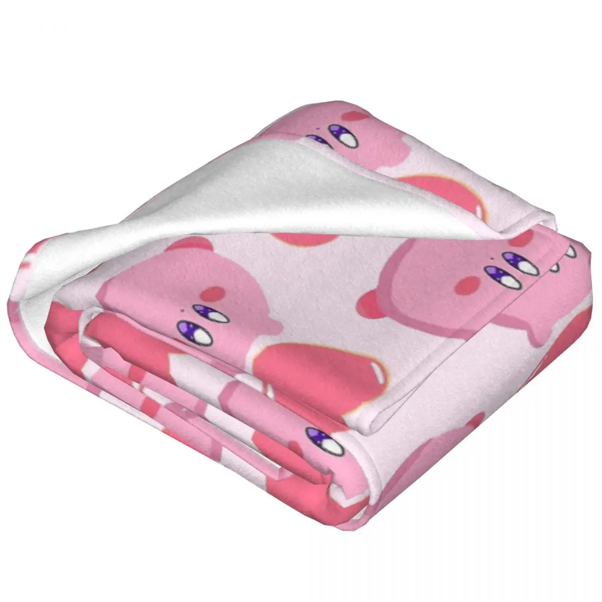 بطانية كيربي هارت بيو المحبوكة من الفلانيل بطانية رمي دافئة لسرير السرير #6