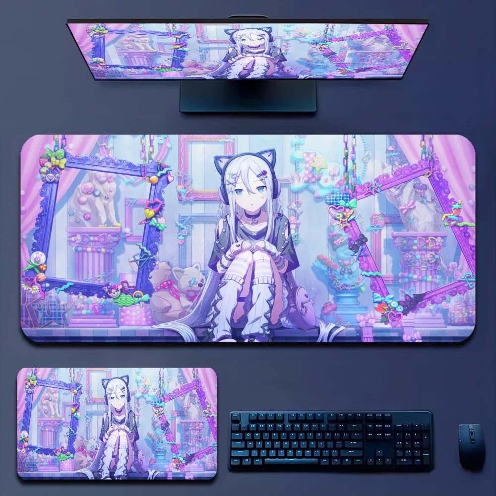 مشروع Sekai-حصيرة أرضية مع قفل الحافة ، مكتب كمبيوتر مكتبي ، لوحة ماوس كبيرة ، وسادة كمبيوتر محمول ، لوحة مفاتيح ، غرفة نوم ، 80 × 30 ، XL