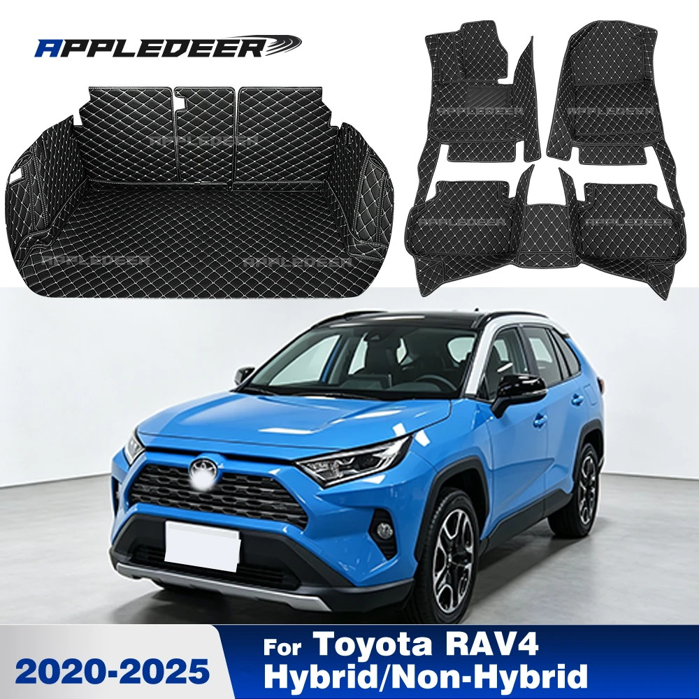 Car Floor Mats For Toyota RAV4 Hybrid/Non-Hybrid 2020-2025 Car Trunk Mats Dirt-Proof Waterproof Scratch-Resistant