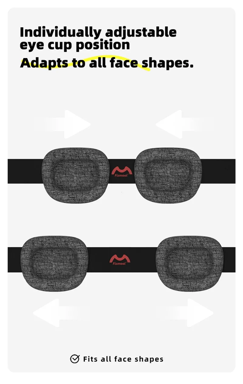 3D Sleeping Eye Mask Block Out Light Sleep Mask for Eyes Slaapmasker Eye Shade Blindfold Sleeping Aid Mask Eyepatch Adjustable