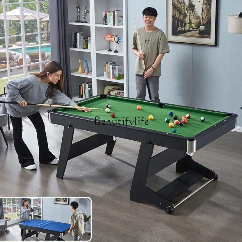 Household Foldable Pool Table 3-in-1 Indoor Multifunctional Table Tennis