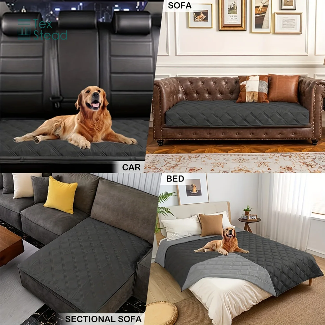 Reversible Waterproof Dog Bed Cover Pet Blanket Sofa Couch Mattress Protector Furniture Protector for Dogs Cats view 3