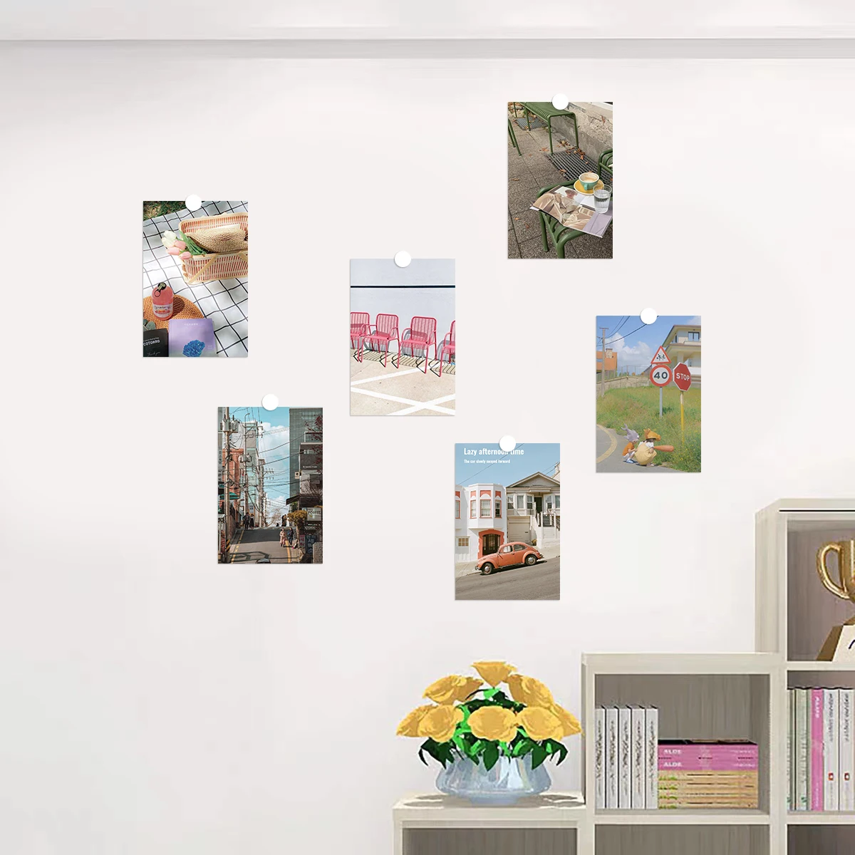 10PCS Romantic Mark Print Sticker Posters Notebook Kawaii Motorcycle Home Decorative Creative Phone Landscape Graffiti Cards