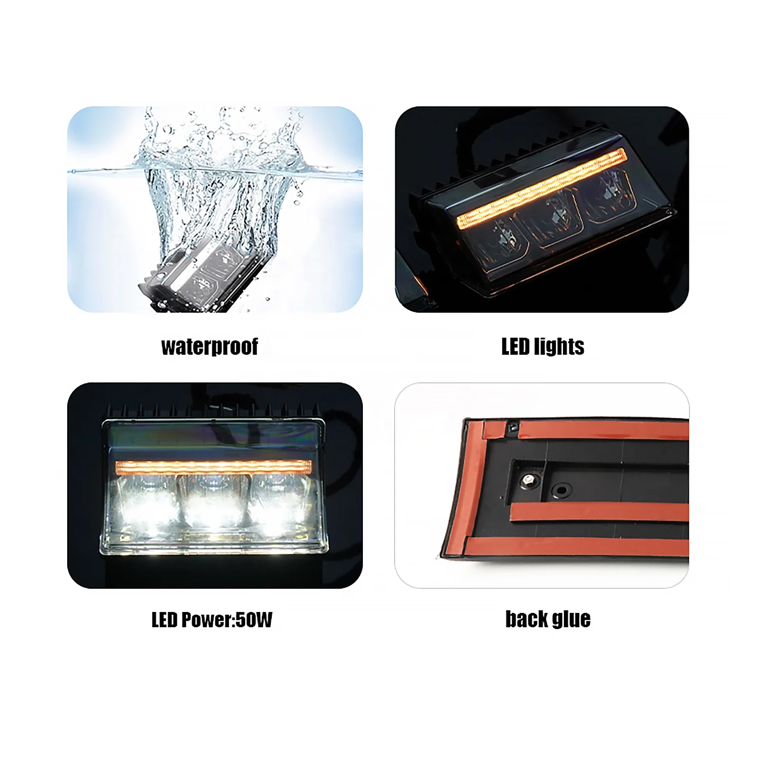 New Roof Searchlight Black Off-road Vehicle Top Lamp TXR Auto Exterior Waterproof Accessories for Great Wall TANK 400 2023-