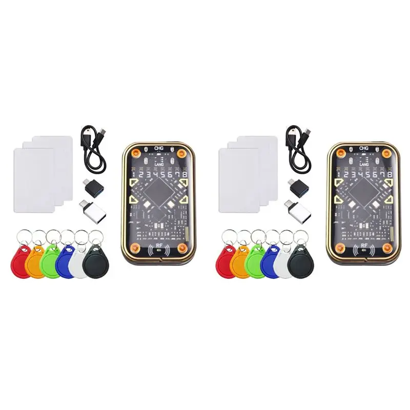 

【NEWLY】2X Chameleon Ultra V2.0 RFID Ultimate Emulator NFC Duplicator+6Xcuid 12Xuid Keychain 125Khz 13.56Mhz