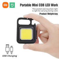 Xiaomi Mijia Mini Portable Flashlight Keychain Light COB Rechargeable LED Pocket High Bright Multi-function Brigh Camping Lights