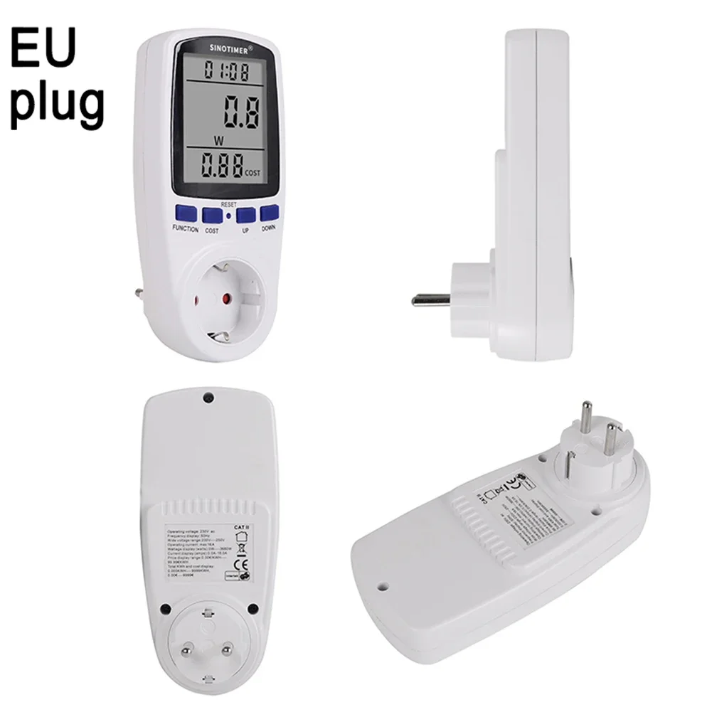 Digital Wattmeter AC 230V 110V Power Meter Electricy Consumption Energy Meter EU/US/UK Plug Power Electricity Analyzer Monitor