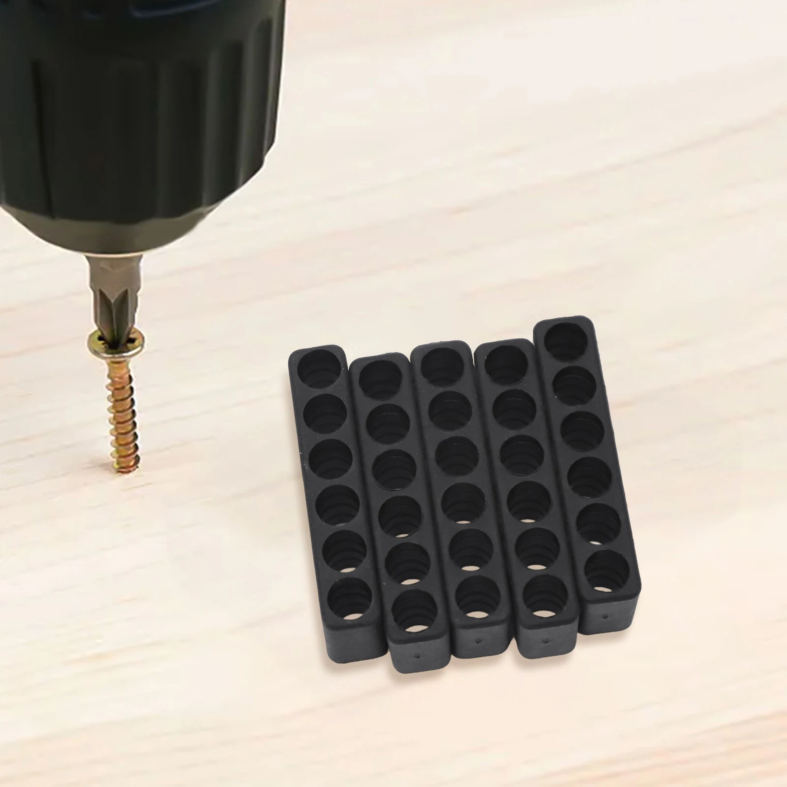 For DIY Projects Drill Bit Organizer Drill Bit Storage Solution Flexible Plastic Convenient Tool Organizer For Power Tools