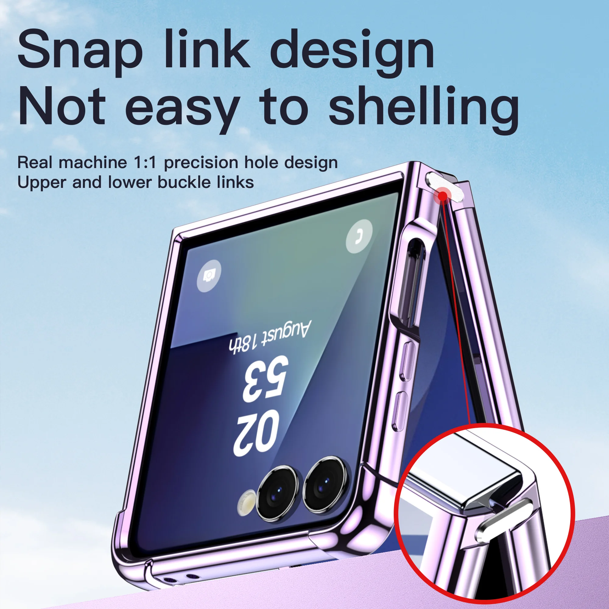 Luksusowe, przezroczyste, miękkie etui na telefon z powłoką ochronną do Samsung Galaxy Z Flip 8 7 FE 6 5 4 3, wzmocnione, odporne na wstrząsy, przezroczysta tylna obudowa. — zdjęcie produktu 5