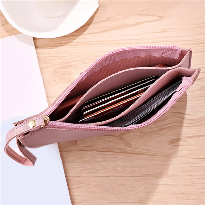 Wallet Women Mobile Phone Bag Brand Designer Female Card PU Leather Long Womens Wallets And Purses Ladies Slim Card holder Purse