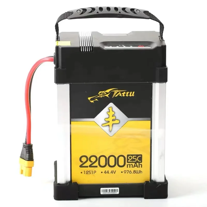 Tattu 22000mah 44.4V 15C 12S1P Lipo Smart Battery Pack with AS150U Plug  battery