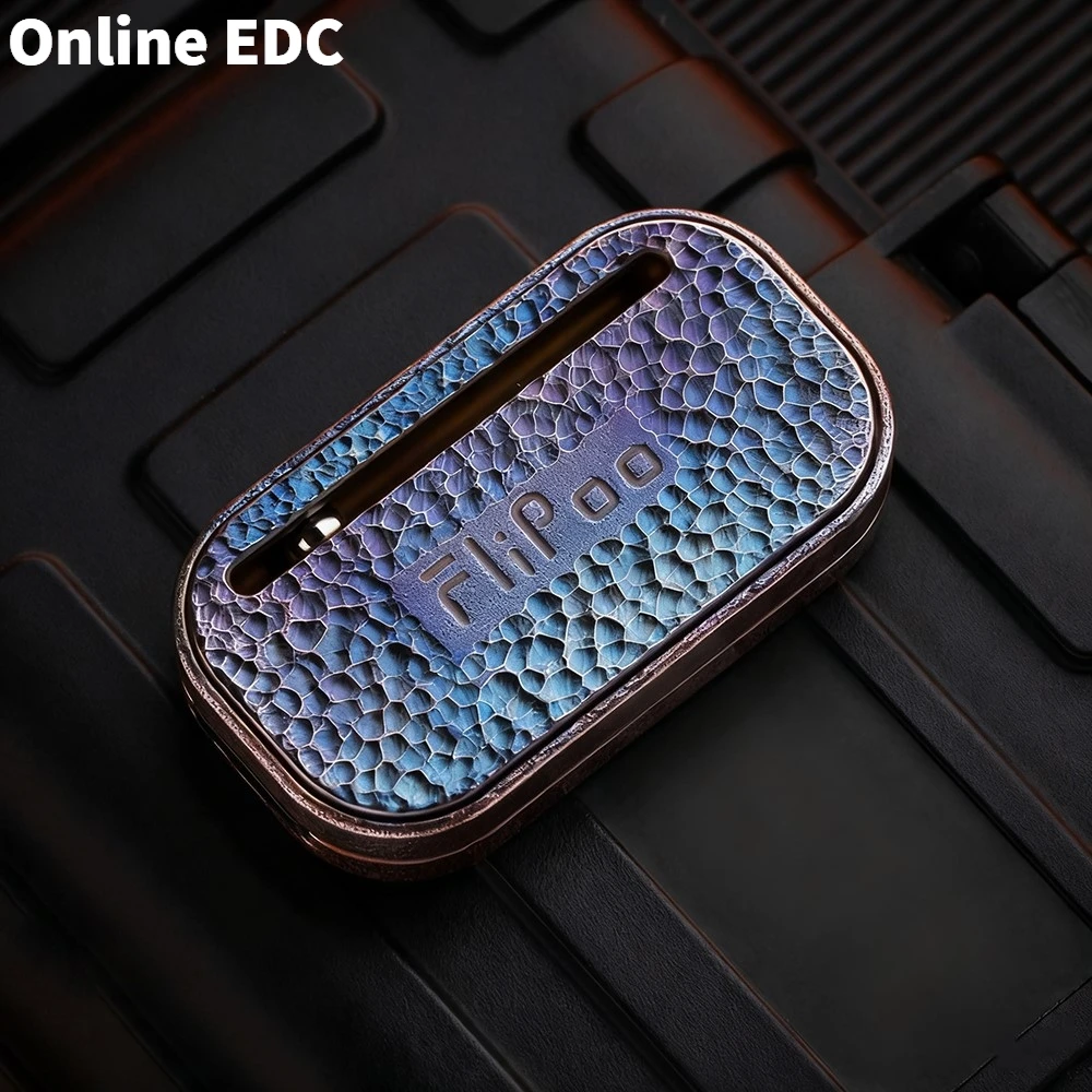 PEL EDC Flipoo Fidget Slider Stone Grain Stainless Steel Toy Adults Push Slider Hand Carved Original Anxiety Relief Gadget