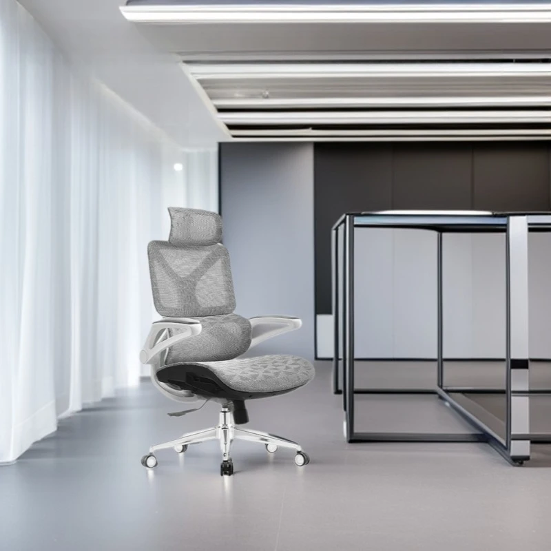 Nordic High-End Bedroom Breathable Mesh Height-Adjustable Chair Modern Staff Computer Chairs Ergonomic Home Furniture FYOC