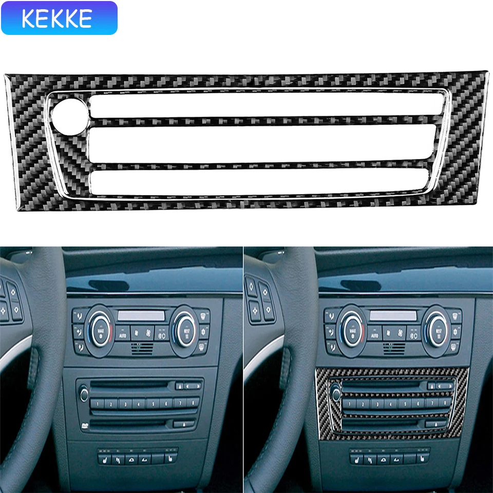 

Car CD Panel Real Soft Carbon Fiber Decal For BMW 1 Series E81 E82 E87 E88 2008-2013 Interior Accessories