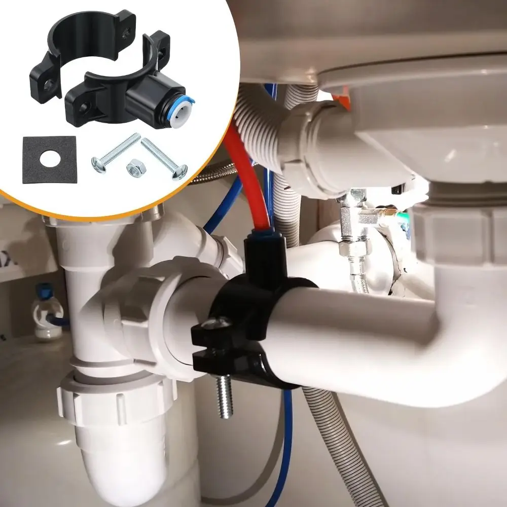 

Quick Connect Drain Saddle Valve Saddle Clamp Adjustable Water Filters Valve Clamp Leak Proof Hose Pipe Adapter Water Filtration