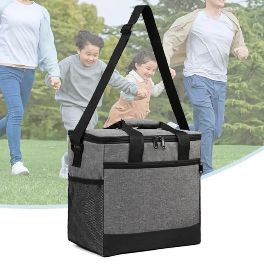 Bolsa térmica súper grande de 32L, fiambrera aislante con forro duro para Picnic, bebida fresca para acampar, barbacoa, fiestas al aire libre