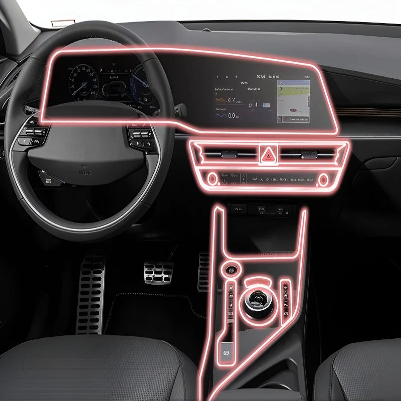 For Kia Niro 2023-2025 Dashboard Multimedia Navigation Transparent Anti-Scratch Protection Film Modification