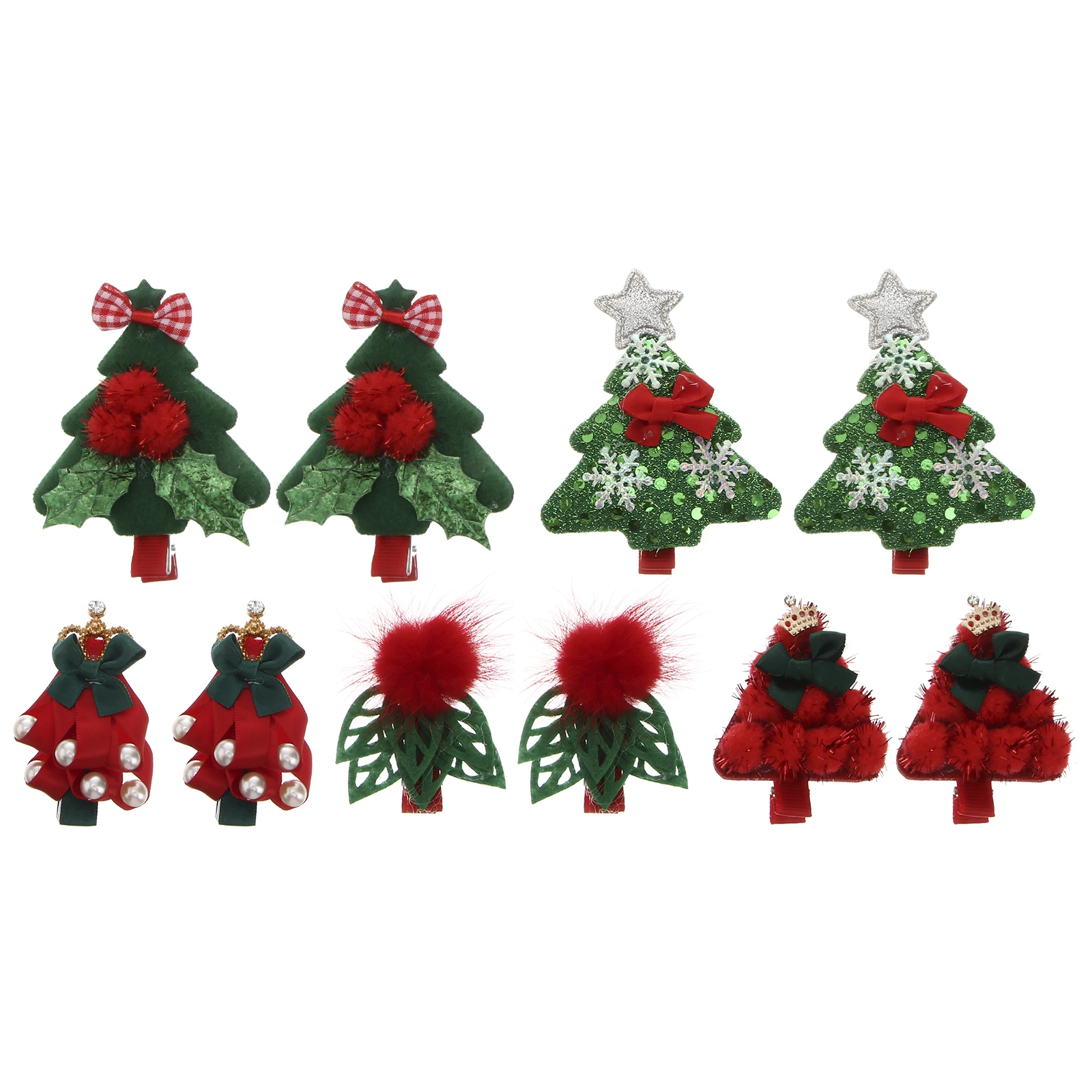 

10pcs Hair Pins Accessories Girls Durable Lightweight Kids Party Holiday Daily Wear Christmas Barrettes Hair Pins