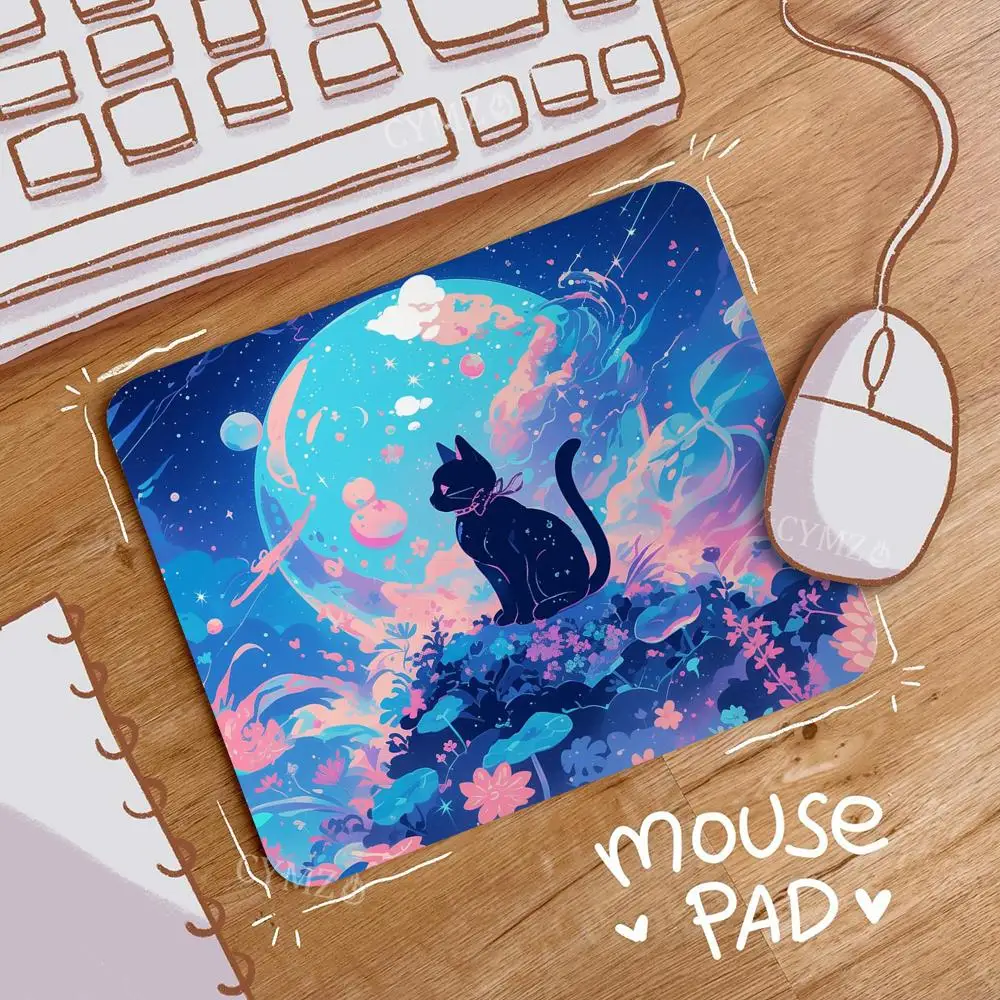 

Kawaii dreamy cat theme anime small Mouse Pad Desk Mat Non-Slip desk accessories Gaming mats suitable for office and games