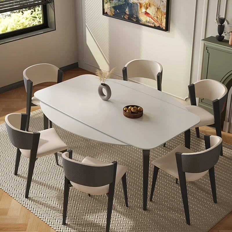 

Dinning Tables Sets Luxury Mesa Industrial Bar Stool Cafe Table Kitchen Furniture Individual Dining Round Transparent Marble