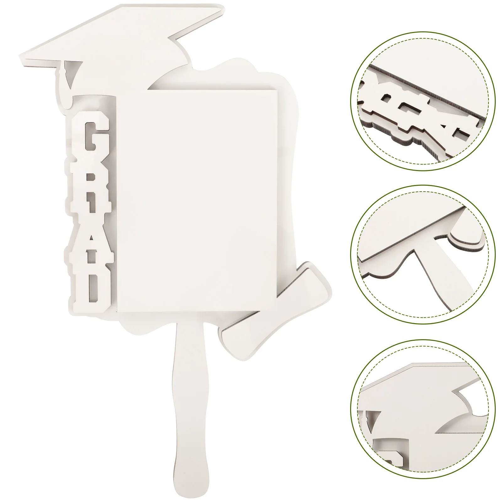 Graduation Cap Fan Sublimation Blank Picture Frame Diy Heat Transfer Photo Frame For Party Decoration Art Supplies