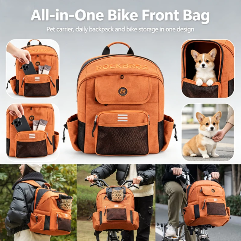 Outdoor camping and travel bag For Brompton Heasygo folding bicycle front bag Bicycle toolbag  Handlebar Bag backpack