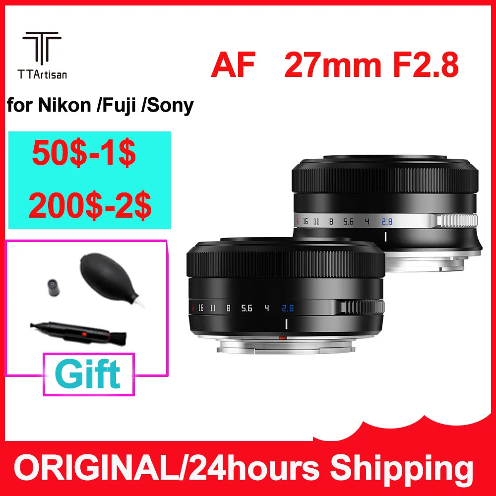 TTArtisan Autofokus 27mm F2.8 Kamera Objektiv Für Fujifilm XF Halterung Für XA7 XT30 XPRO XE4 XS10 APS-C spiegellose Kamera für Nikon