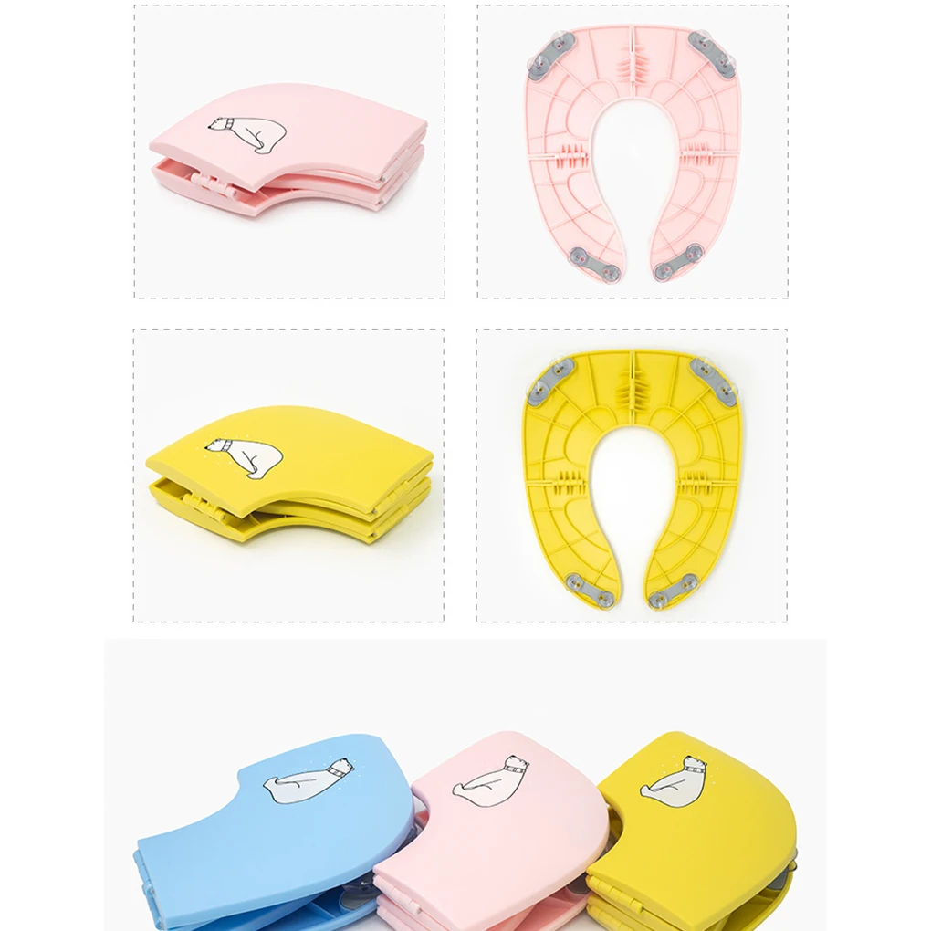 Kids Baby Foldable Potty Seat Cover Children Traveling Portable Antislip Toilet Training Ring Sitting Pad Accessory