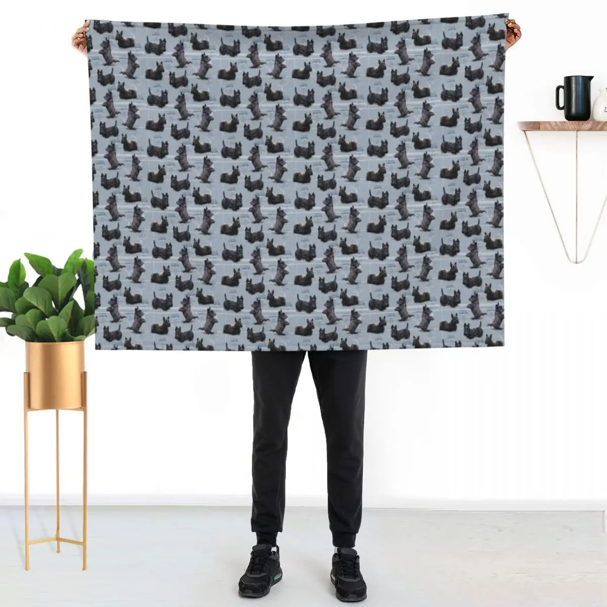 

The Scottish Terrier Throw Blanket Stylish Decor Blanket Gift for Friends Roommate