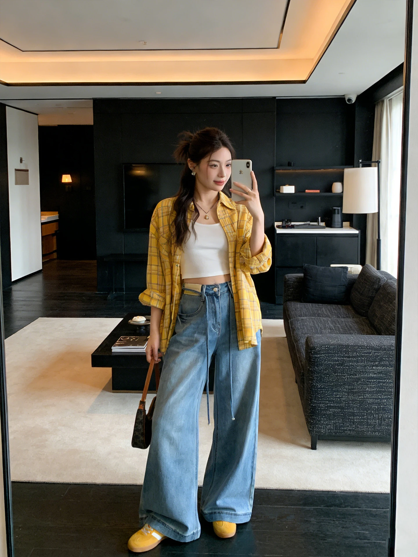 

American Retro Light Blue Straight Leg Jeans Women's 2026 Super Beautiful Versatile Pants Drapey Wide Leg Casual Trousers