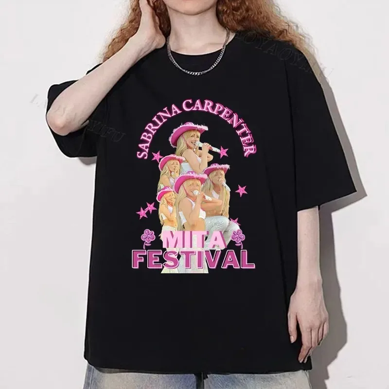

Sabrina Carpenter Tee Merch T-shirts Cosplay Women Men Fashion Casual Crewneck Short Sleeve Streetwear T-shirt Gift Clothing