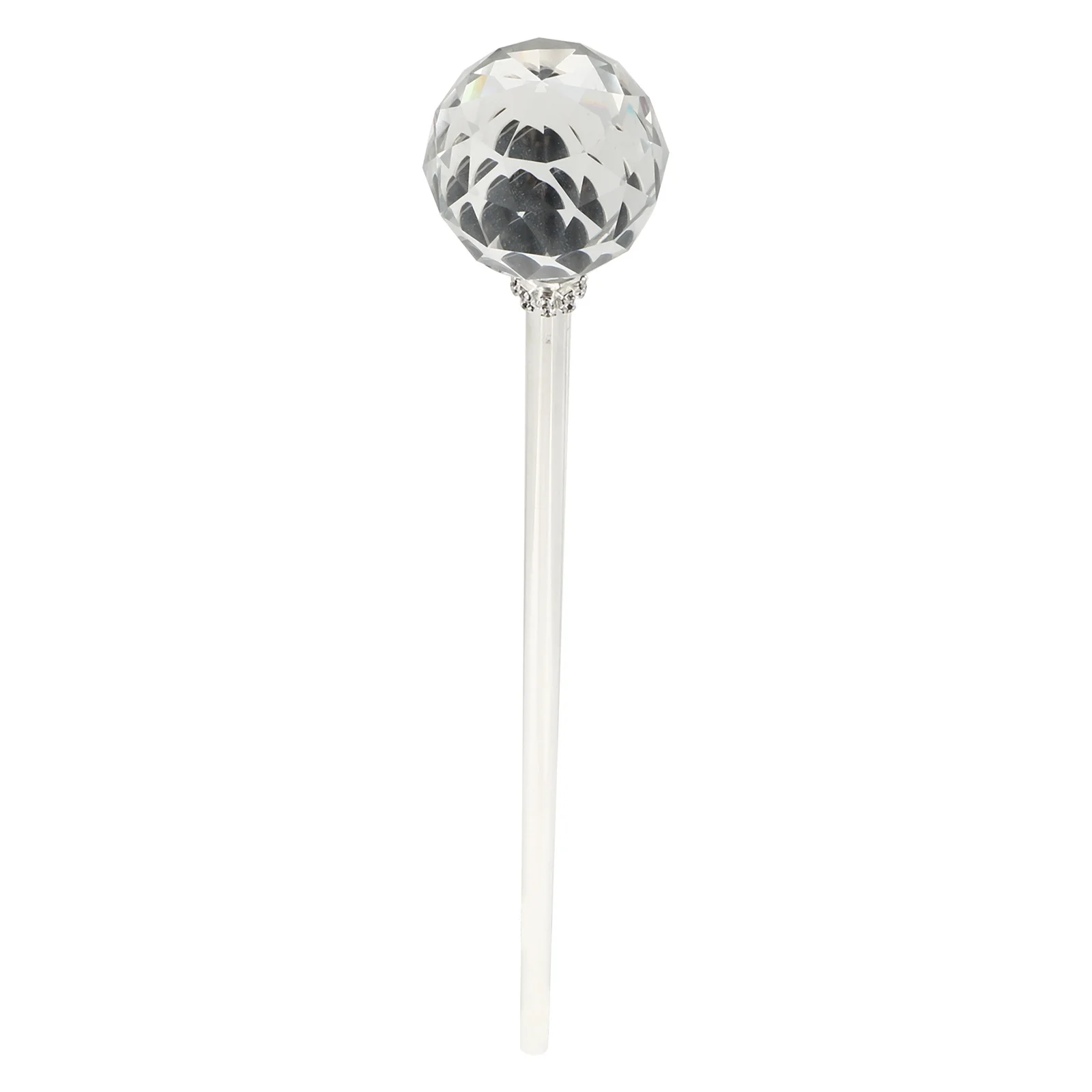 1Pcs Crystal Ball Walking Cane Costume Prop for Halloween Cosplay Party Decorative Scepter Elegant Role Play Stick