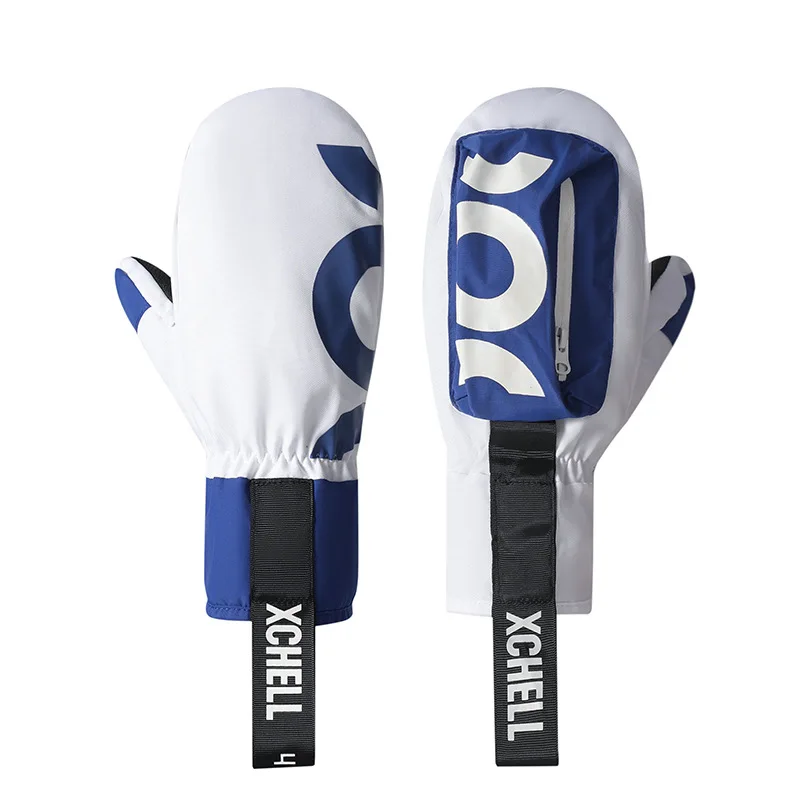 

2025New Ski Gloves Women's Winter Warm Gloves Braised Sports Windproof Waterproof Piled Thickened Men's Cycling Gloves